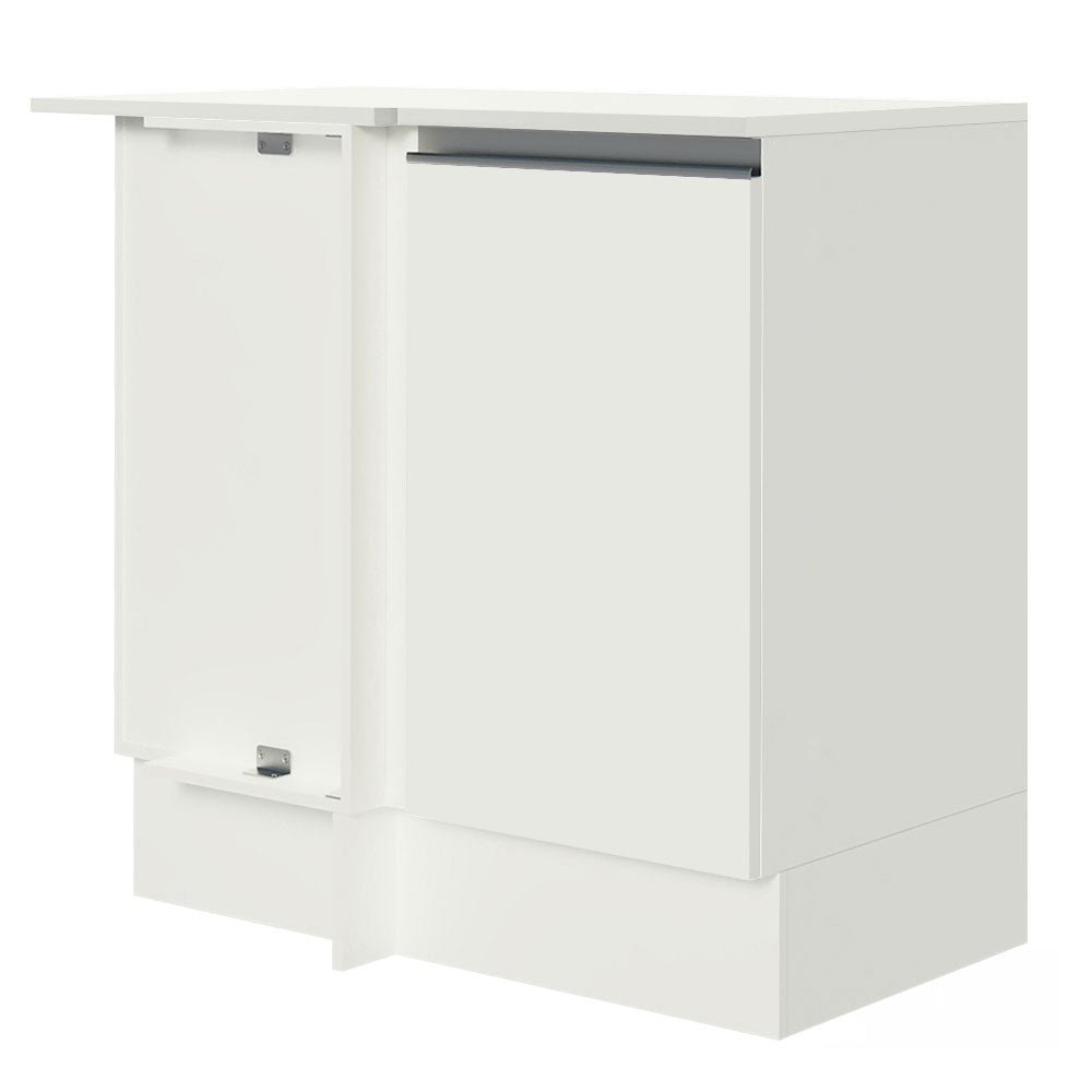 Bajo Mesada Esquinero 87 cm x 50 cm 100% MDF 1 Puerta Blanco Smart Madesa