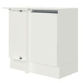 Bajo Mesada Esquinero 87 cm x 50 cm 100% MDF 1 Puerta Blanco Smart Madesa
