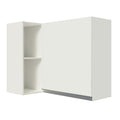 Alacena Cocina Esquinera 87 cm x 50 cm 100% MDF Porta Botellas y 1 Puerta Blanco Smart Madesa