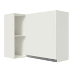 Alacena Cocina Esquinera 87 cm x 50 cm 100% MDF Porta Botellas y 1 Puerta Blanco Smart Madesa