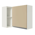 Alacena Cocina Esquinera 87 cm x 50 cm 100% MDF Porta Botellas y 1 Puerta Blanco/Crema Smart Madesa