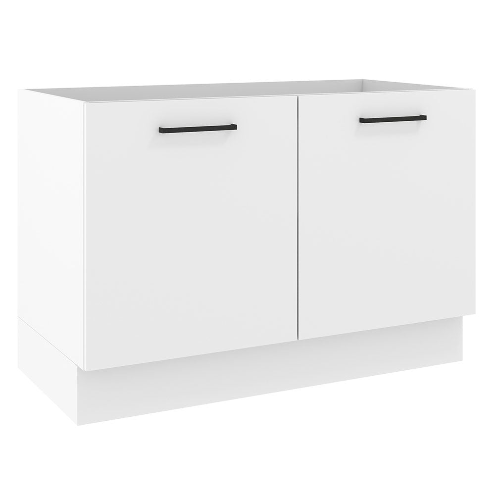 Bajo Mesada Cocina 120 cm x 60 cm, 2 Puertas Agata Blanco