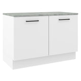 Bajo Mesada Cocina 120 x 60 cm 2 Puertas (Con mesada) Blanco Agata Madesa