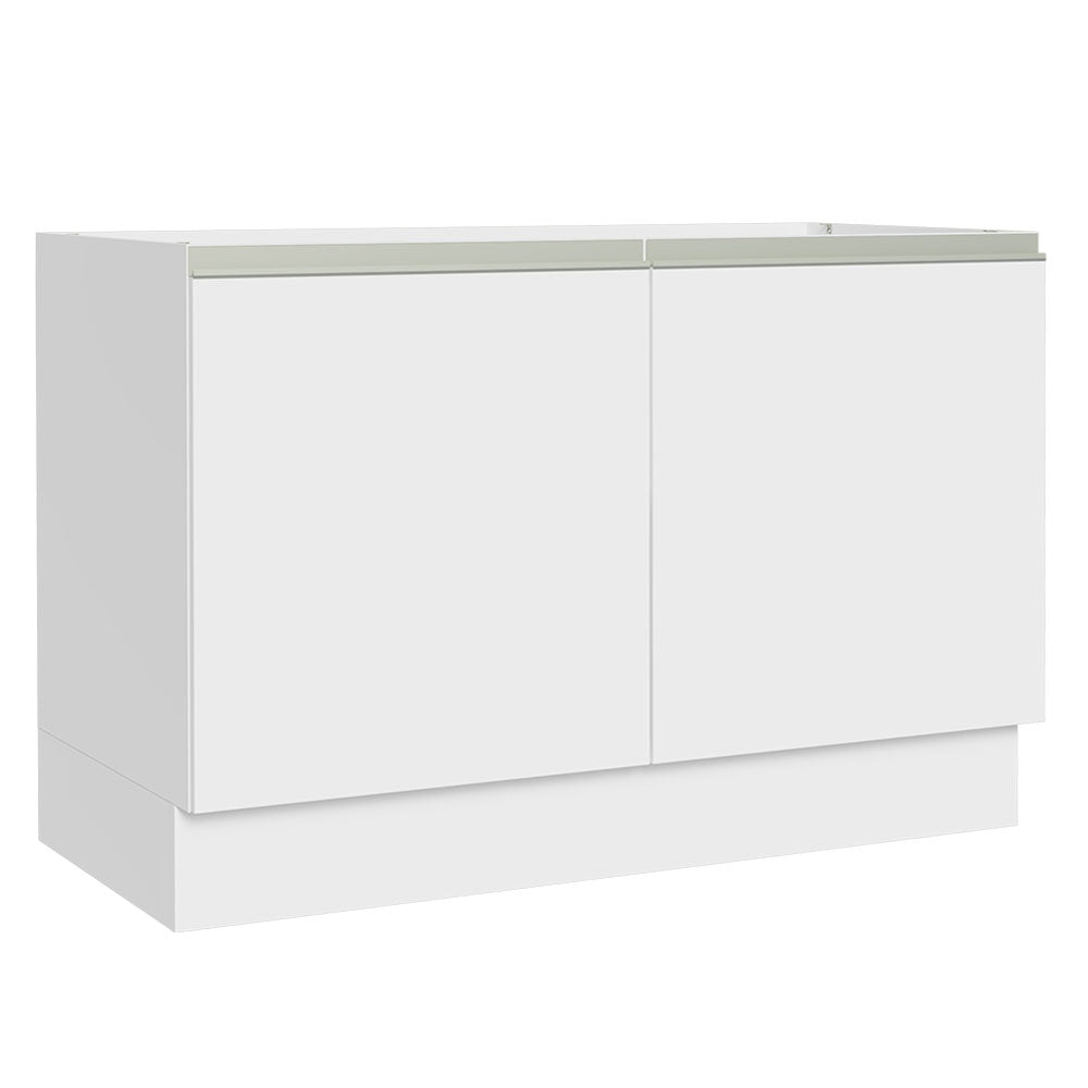 Bajo Mesada Cocina 120 x 60 cm 2 Puertas (Sin Mesada) Blanco Glamy Madesa