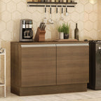 Bajo Mesada 120 x 60 cm 2 Puertas (Con Mesada) Marrón Glamy Madesa
