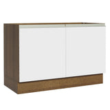 Bajo Mesada Cocina 120 x 60 cm 2 Puertas (Sin Mesada) Marrón/Blanco Glamy Madesa