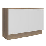 Bajo Mesada Cocina 120 x 60 cm 2 Puertas (Con Mesada) Marrón/Blanco Stella Madesa