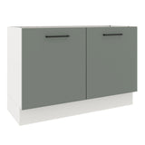 Bajo Mesada Cocina 120 x 60 cm 2 Puertas (Sin Mesada) Blanco/Gris Agata Madesa
