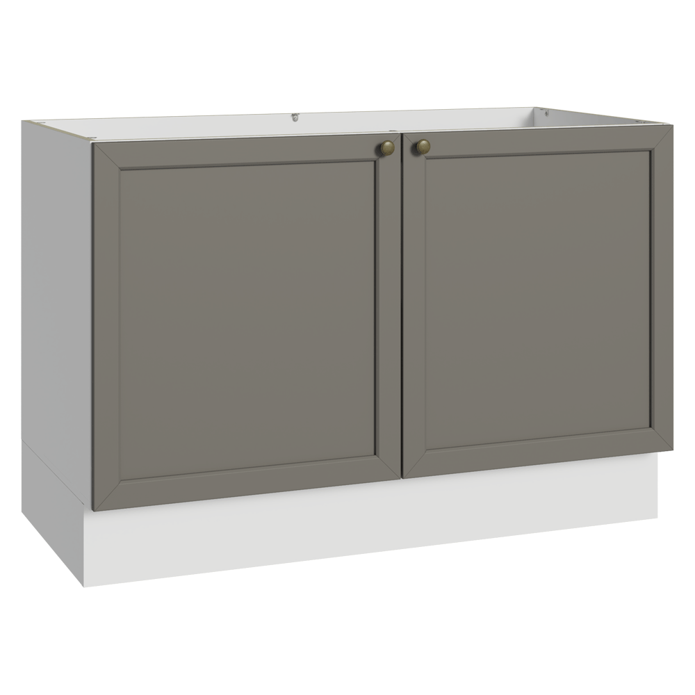 Bajo Mesada para Bacha 120 x 60 cm (Sin Mesada) Blanco/Gris Vik Madesa
