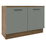 Bajo Mesada Cocina 120 x 60 cm 2 Puertas (Con Mesada) Marrón/Gris Agata Madesa