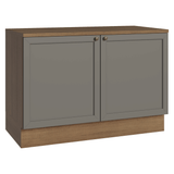 Bajo Mesada de Cocina 120 x 60 cm 2 Puertas (con Mesada) Marrón/Gris Vik Madesa