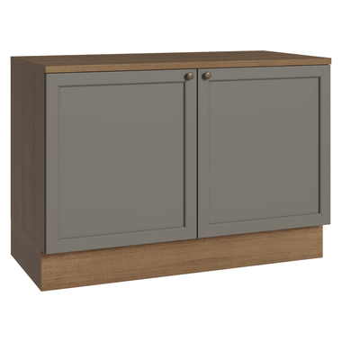 Bajo Mesada 120 cm 2 Puertas Marrón/Gris Vik Madesa