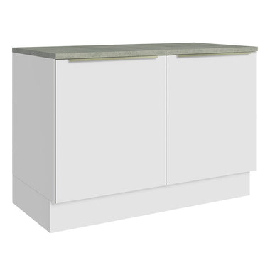 Bajo Mesada 120 cm 2 Puertas Blanco Lux Madesa
