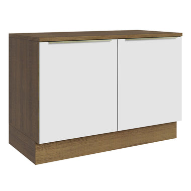 Bajo Mesada 120 cm 2 Puertas Marrón/Blanco Lux Madesa