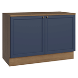 Bajo Mesada de Cocina 120 x 60 cm 2 Puertas (con Mesada) Marrón/Azul Vik Madesa