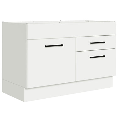 Bajo Mesada 120 cm 1 Puerta 2 Cajones Sin Mesada Blanco Agata Madesa