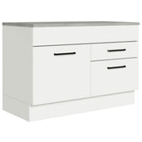 Bajo Mesada Cocina 120 x 60 cm 1 Puerta 2 Cajones Blanco (Con Mesada) Agata Madesa
