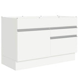 Bajo Mesada Cocina 120 x 60 cm 1 Puerta 2 Cajones Blanco (Sin Mesada) Glamy Madesa