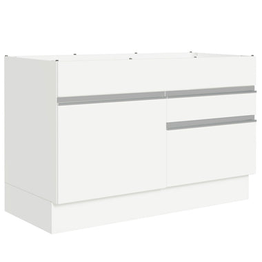 Bajo Mesada 120 cm 1 Puerta 2 Cajones Sin Mesada Blanco Glamy Madesa