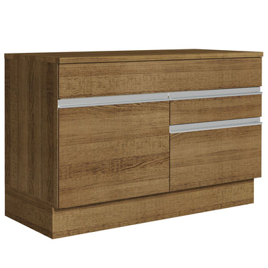 Bajo Mesada 120 cm 1 Puerta 2 Cajones Marrón Glamy Madesa