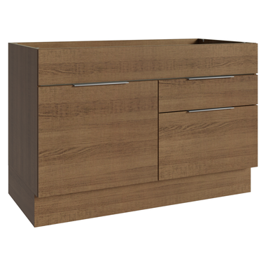 Bajo Mesada 120 x 60 cm 1 Puerta 2 Cajones Sin Mesada Marrón Stella Madesa