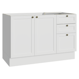 Bajo Mesada de Bacha 120 x 60 cm 2 Puertas 3 Cajones (Sin Mesada) Blanco Vik Madesa