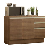 Bajo Mesada Cocina 120 x 60 cm 2 Puertas e 3 Cajones (Con Mesada) Marrón Glamy Madesa
