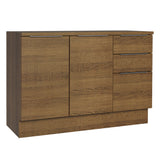 Bajo Mesada Cocina 120 x 60 cm 2 Puertas e 3 Cajones (Con Mesada) Marrón Stella Madesa