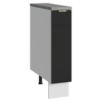 Bajo Mesada 20 x 60 cm 1 Puerta (Con Mesada) Especiero Blanco/Negro Lux Madesa