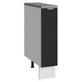 Especiero 20 cm X 60 cm, 1 puerta (Con Mesada) Blanco/Negro Lux Madesa