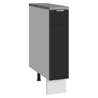 Bajo Mesada Especiero 20 cm 1 Puerta Blanco/Negro Lux Madesa