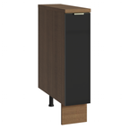 Bajo Mesada 20 x 60 cm 1 Puerta (Con Mesada) Especiero Marrón/Negro Lux Madesa