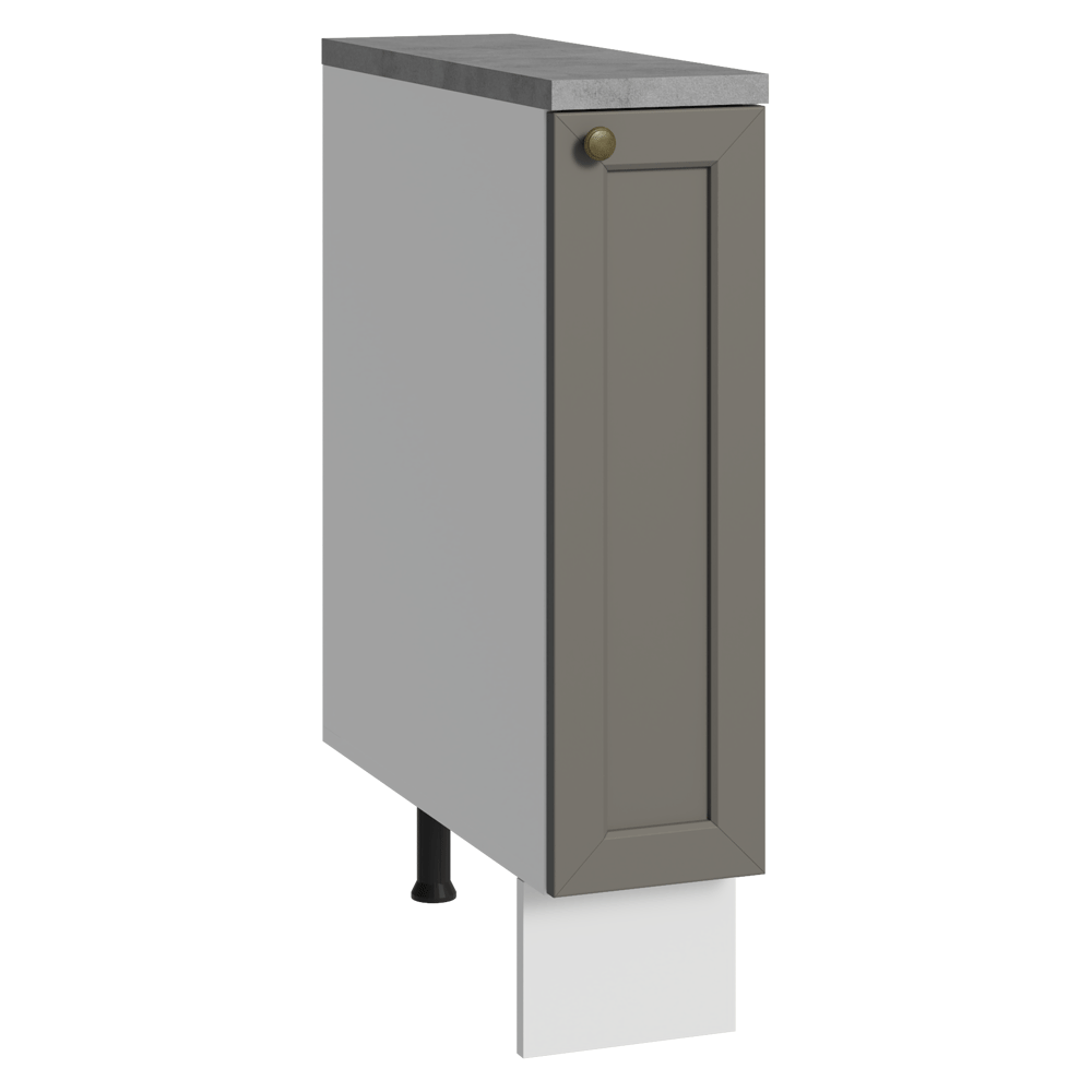 Bajo Mesada Especiero 20x60 cm 1 Puerta (Con Mesada) Blanco/Gris Vik