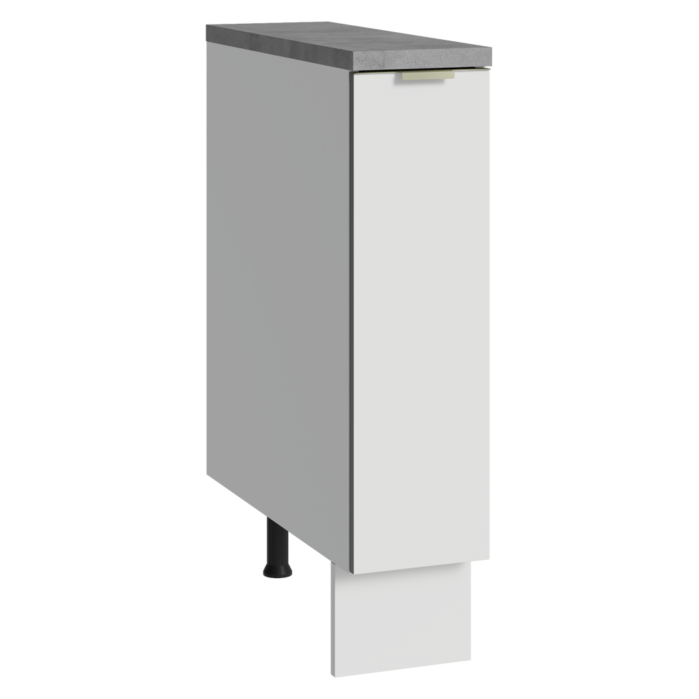 Bajo Mesada Especiero 20cm 1 Puerta (Con Mesada) Blanco Aterciopelado Lux Madesa