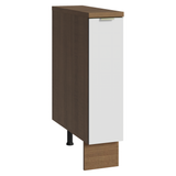 Especiero 20 cm X 60 cm, 1 puerta (Con Mesada), Marrón/Blanco aterciopelado Lux Madesa