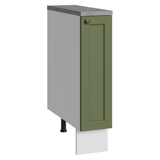 Bajo Mesada Especiero 20x60 cm 1 Puerta (Con Mesada) Blanco/Verde Vik