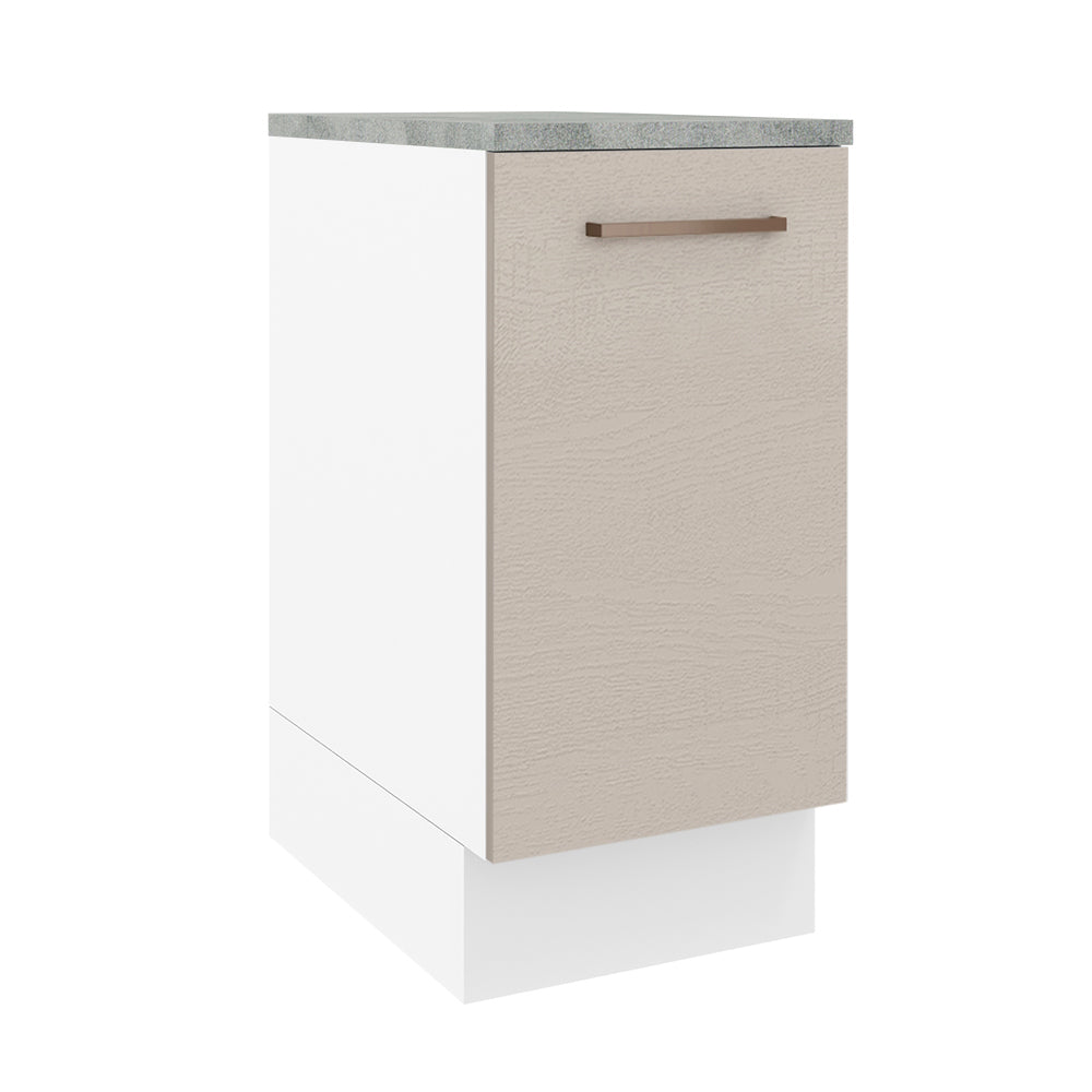 Bajo Mesada Cocina 35 x 60 cm 1 Puerta (Con Mesada) Blanco/Crema Agata Madesa