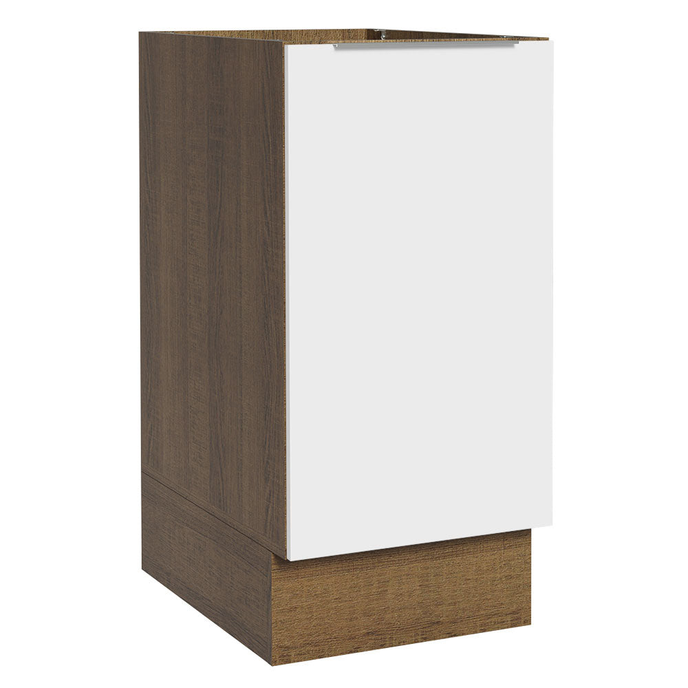 Bajo Mesada Cocina 35 x 60 cm 1 Puerta (Sin Mesada) Marrón/Blanco Stella Madesa