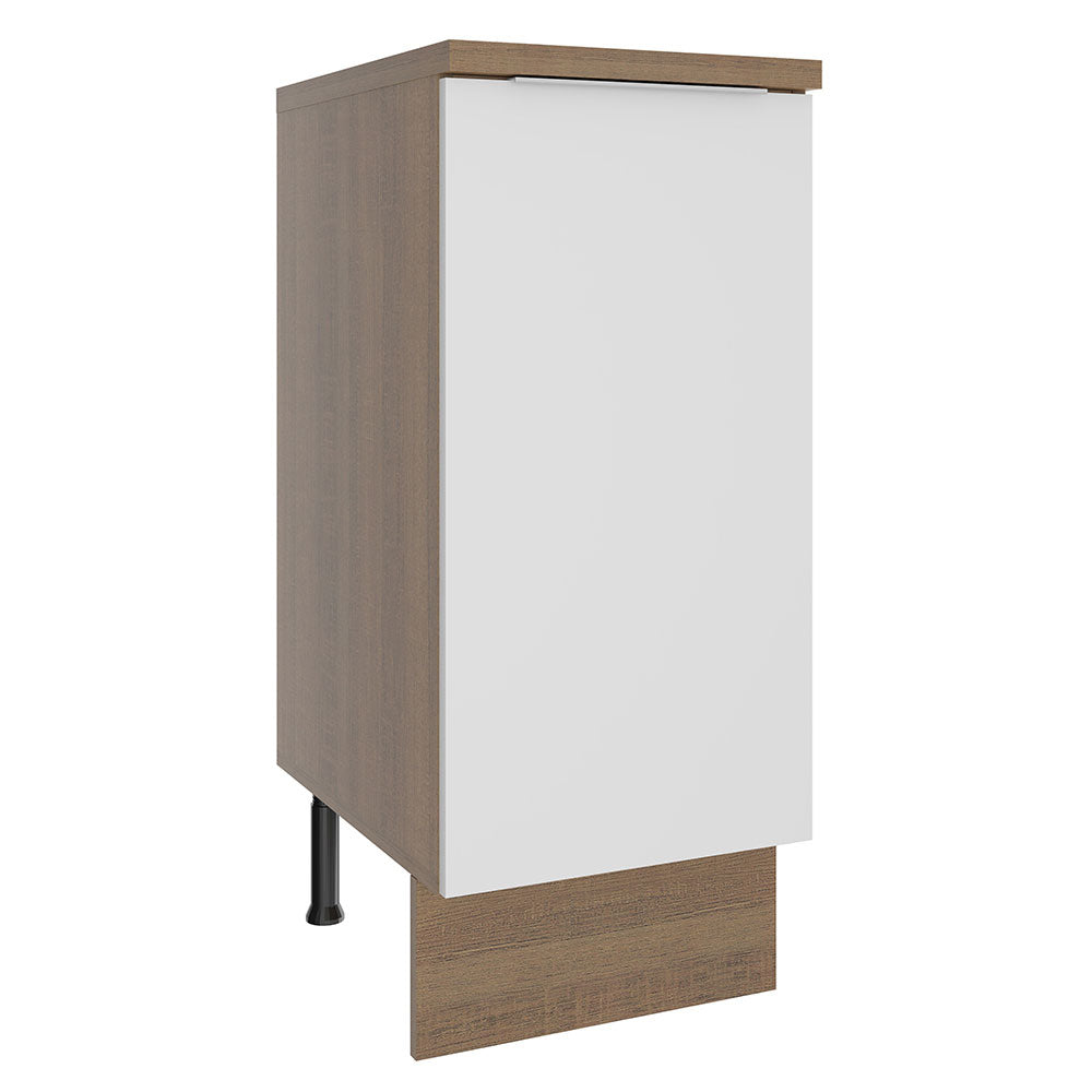 Bajo Mesada Cocina 35 x 60 cm 1 Puerta (Con Mesada) Marrón/Blanco Stella Madesa