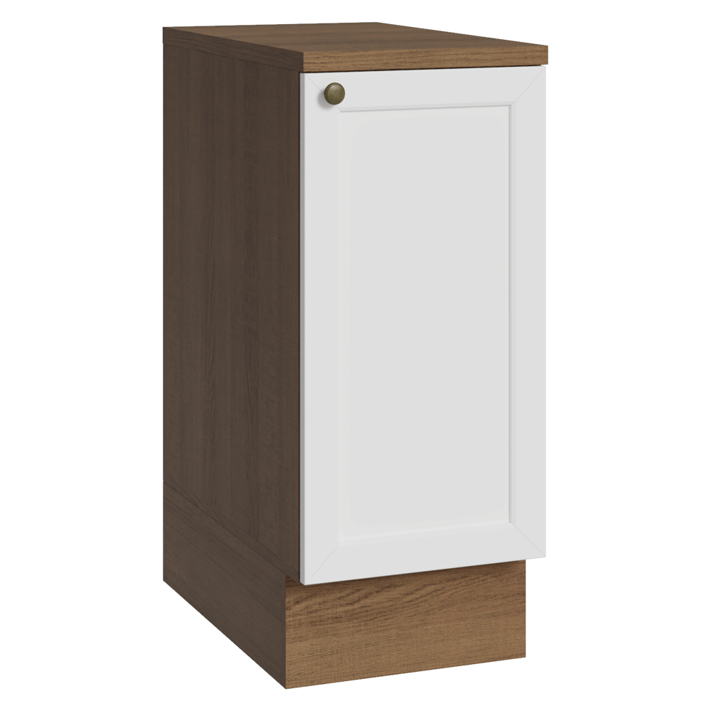 Bajo Mesada de Cocina 35 x 60 cm 1 Puerta (con Mesada) Marrón/Blanco Vik Madesa