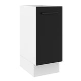 Bajo Mesada Cocina 35 x 60 cm 1 Puerta (Sin Mesada) Blanco/Negro Agata Madesa