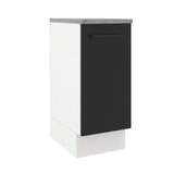 Bajo Mesada Cocina 35 x 60 cm 1 Puerta (Con Mesada) Blanco/Negro Agata Madesa