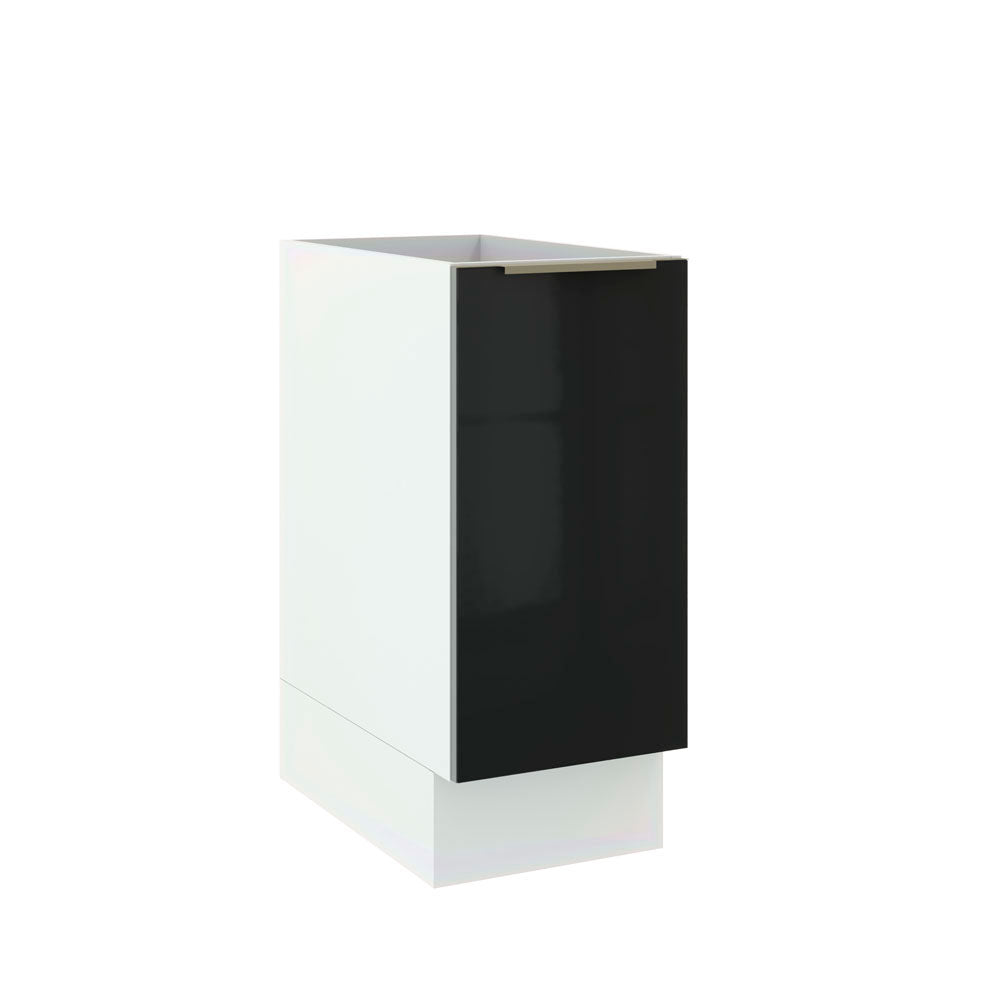 Bajo Mesada Cocina 35 x 60 cm 1 Puerta (Sin Mesada) Blanco/Negro Lux Madesa