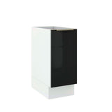 Bajo Mesada Cocina 35 x 60 cm 1 Puerta (Sin Mesada) Blanco/Negro Lux Madesa
