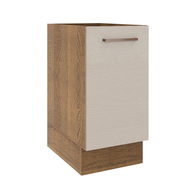 Bajo Mesada 35 cm 1 Puerta Sin Mesada Marrón/Crema Agata Madesa