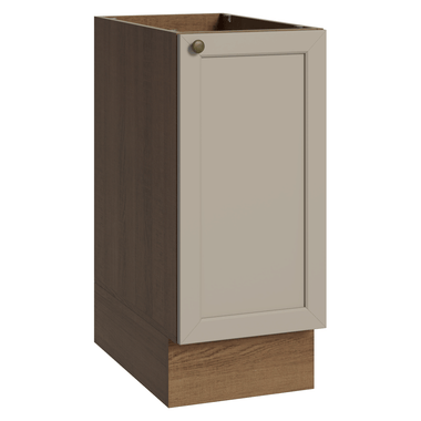 Bajo Mesada 35 cm 1 Puerta Sin Mesada Marrón/Crema Vik Madesa