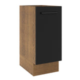 Bajo Mesada Cocina 35 x 60 cm 1 Puerta (Sin Mesada) Marrón/Negro Agata Madesa