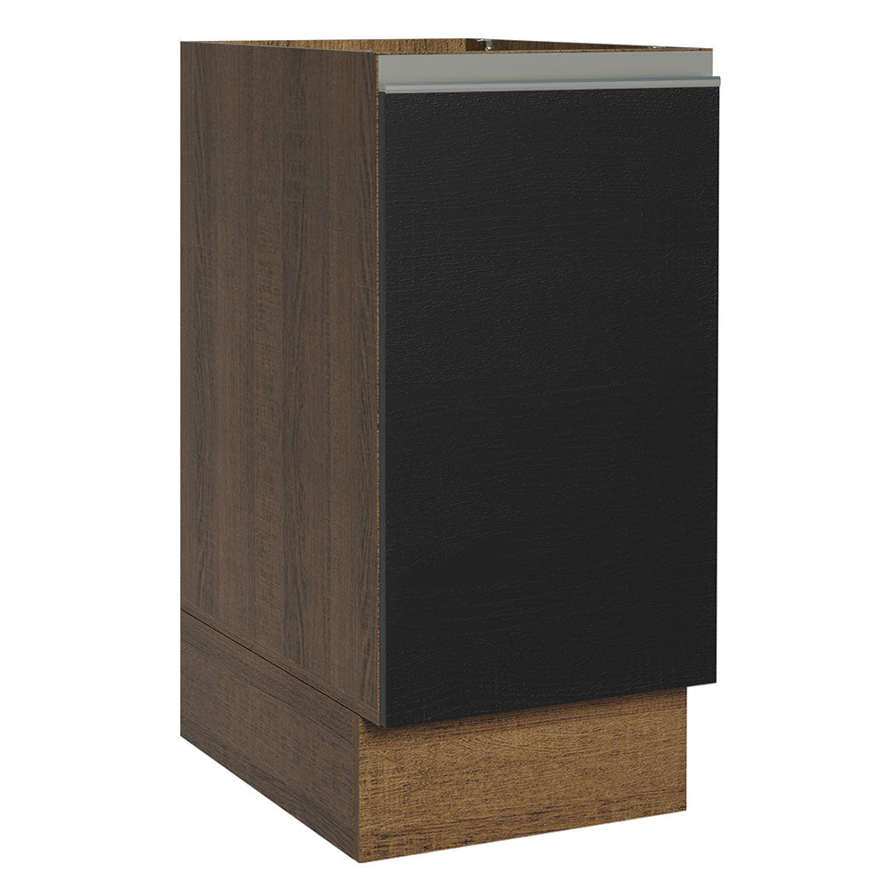 Bajo Mesada Cocina 35 x 60 cm 1 Puerta (Sin Mesada) Marrón/Negro Glamy Madesa