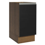 Bajo Mesada Cocina 35 x 60 cm 1 Puerta (Sin Mesada) Marrón/Negro Glamy Madesa