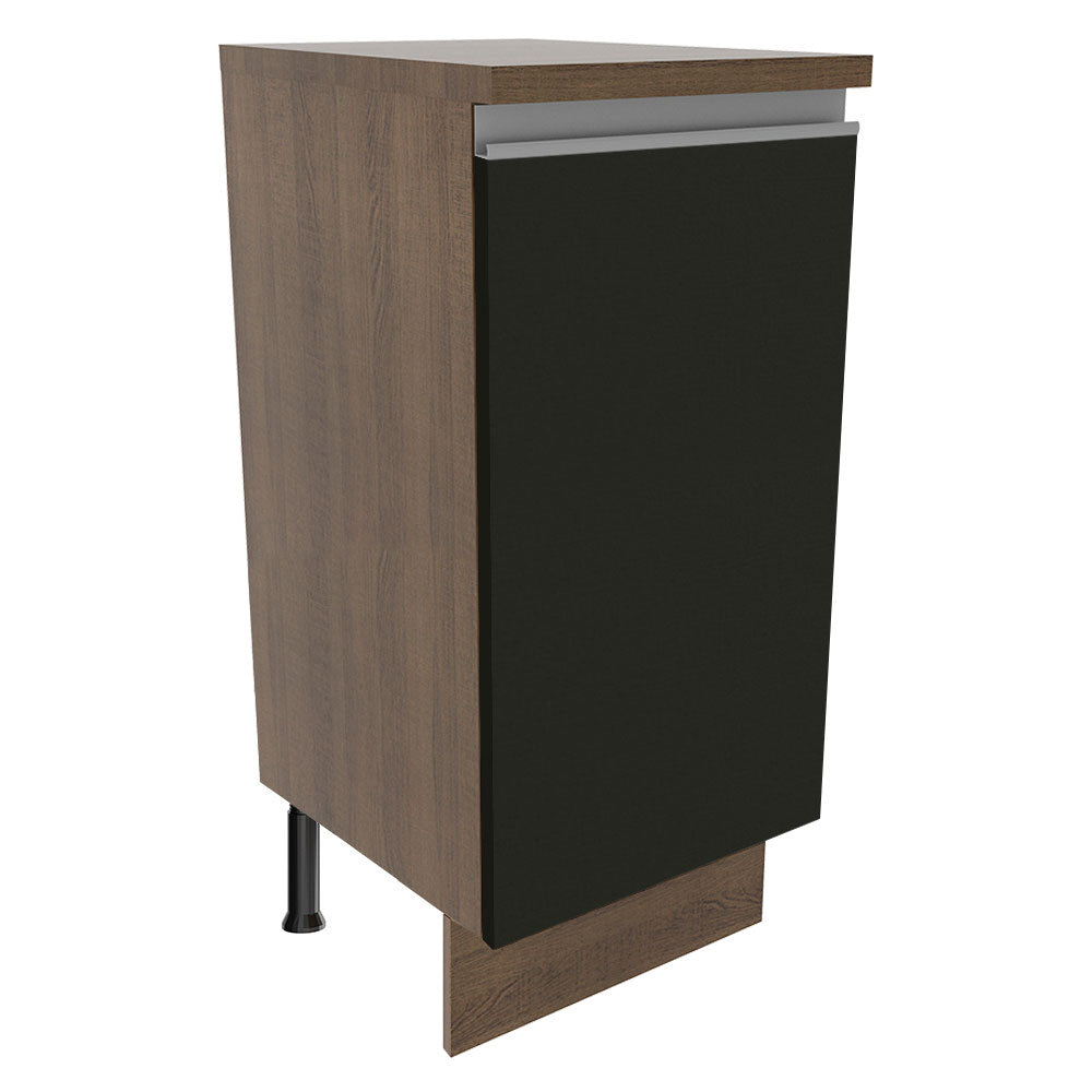 Bajo Mesada Madesa Glamy 35 x 60 cm 1 Puerta (Con Mesada) Marrón/Negro